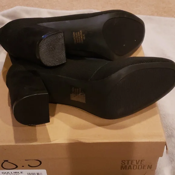 New MIA black stretch heels booties, size 9.5 - Picture 3 of 6